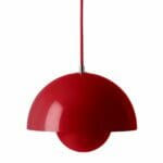 flowerpot vp1 pendelleuchte vermillion red zinnoberrot verner panton andtradition 20703401 tagwerc